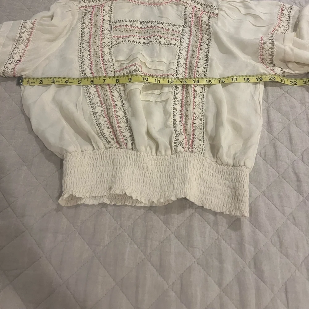 Free People Embroidered Lace Blouse
